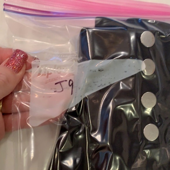 Forever 21 double row silver button high rise black leggings - Picture 7 of 8